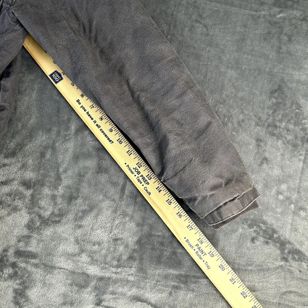 Dickies Jacket Mens Medium Gray Hooded Chore Shacket Utility Zip Snap - Picture 4 of 9